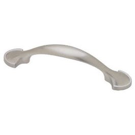 Satin Nickel Half Round Foot Cabinet Pulls, 3-In., 2-Pk.