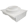 Under-Eave Dryer Vent, Double-Sided, White Plastic, 4 To 6-In. Collar