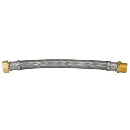 Water Heater Connector, Braided Stainless Steel, 3/4 FIP x 3/4 MIP x 18-In.