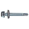 Sheet Metal Self-Drilling Screws With Washer, Hex Head, Zinc, 10-16 x 1-In., 1-Lb.