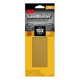 Sandblaster Sandpaper, 3-2/3-In. x 9-In., 180 Grit, 6-Pk