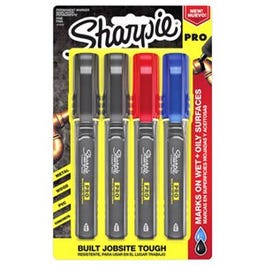 Sharpie Pro Jobsite Markers, Fine Point, 4-Ct.