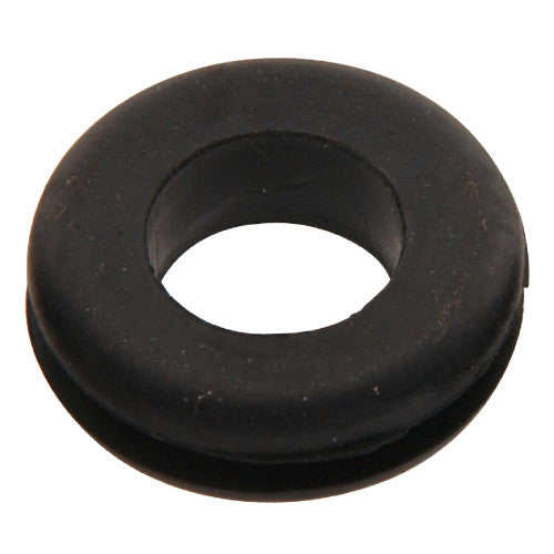 Hilman Grooved Rubber Grommet (7/16 Inner Dia. X 3/4 Outer Dia. X 1/4 Thick, Black)