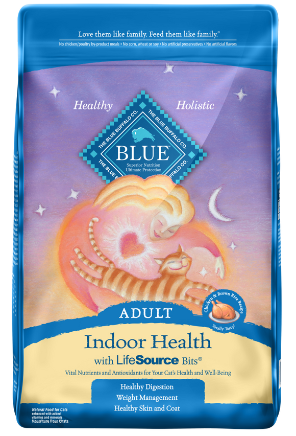 Blue Buffalo Indoor Health Natural Chicken & Brown Rice Adult Dry Cat Food