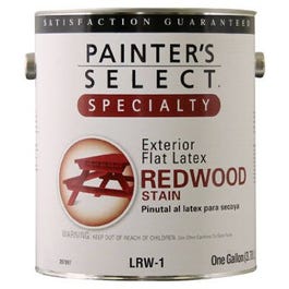 Specialty Flat Latex Stain, Redwood, 1-Gallon