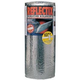 Reflective Insulation, Double Bubble Foil, Staple Tab, 16-In. x 25-Ft.