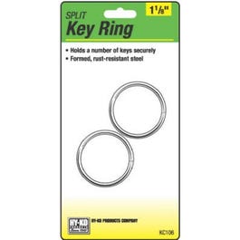 Split Key Ring, 1-1/8-In., 2-Pk.