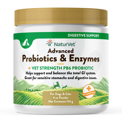 NaturVet Advanced Probiotics & Enzymes Powder (8 oz)