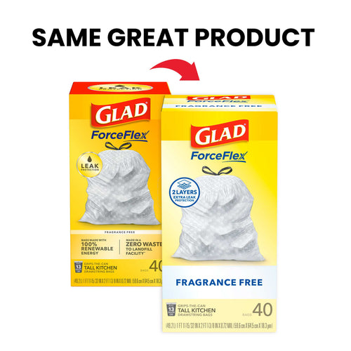 Glad Kitchen ForceFlex Bags Fragrance Free