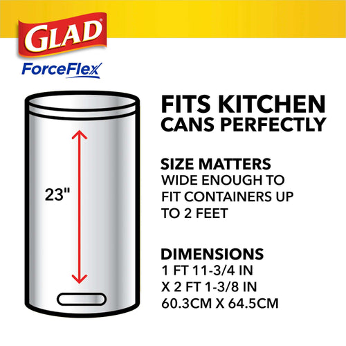 Glad Kitchen ForceFlex Bags Fragrance Free