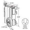 Prime-Line Mirror Door Roller Assembly Nylon Flat Roller for Acme