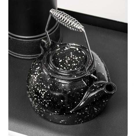 United States Stove Enameled Porcelain Steamer Kettle