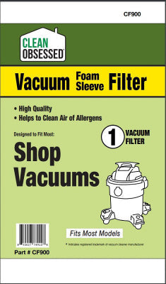 Clean Obsessed Shop Vac Foam Vacuum Cleaner Filter