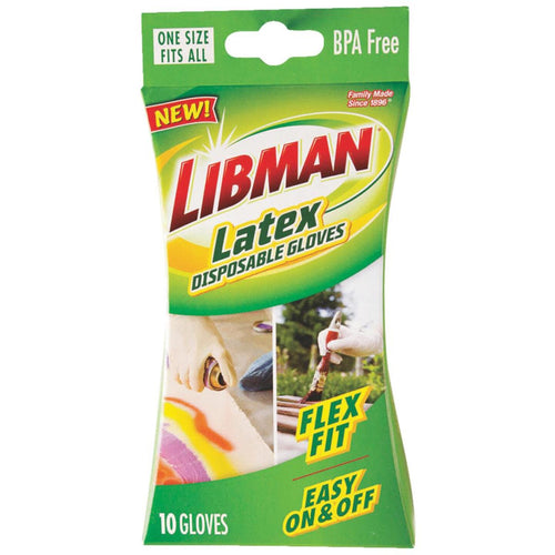 Libman Disposable Latex Glove (10 Pack)