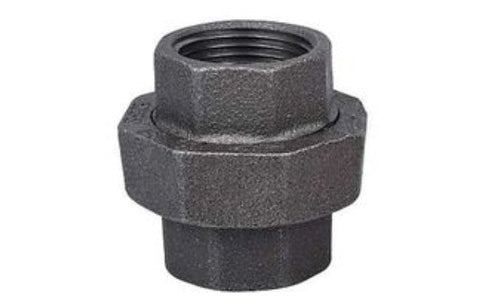 Worldwide Sourcing Malleable Ground Joint Union Black
