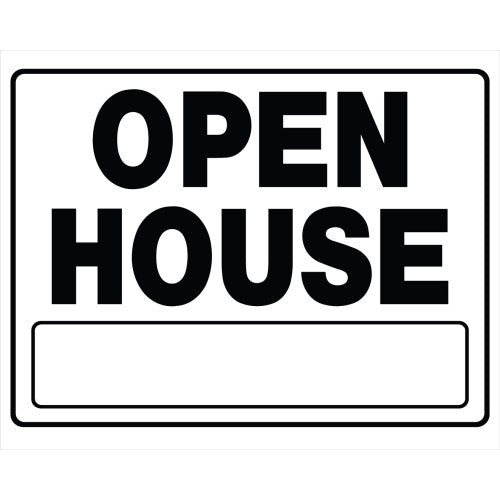 Hillman Open House Sign Black and White with Holder (20 x 24)