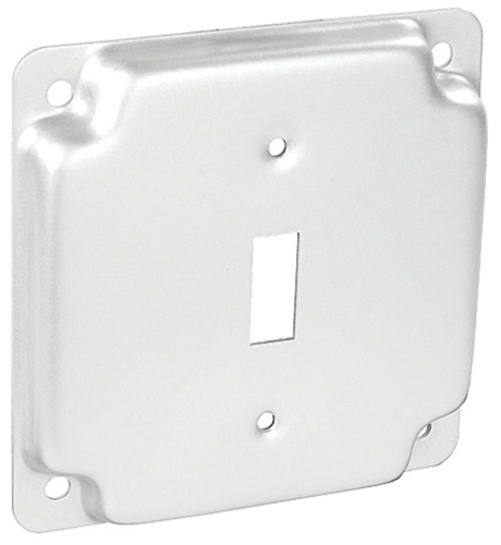 Southwire 4 Square Industrial Surface Cover, 1/2 Raised - Toggle, StainlessSteel