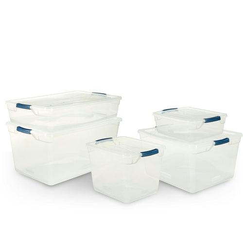 Rubbermaid 6 Quart Clear Clever Store Latching Lid Storage Tote