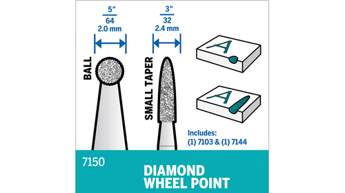 Dremel 7150 Diamond Coated Wheel Point