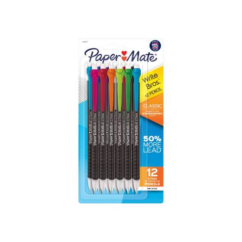 Paper Mate Write Bros. Classic Mechanical Pencils, 0.7mm, HB #2 lead
