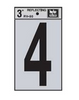 Hy-Ko Vinyl 3 In. Reflective Adhesive Number Four