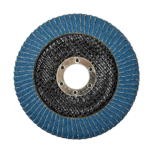 Forney Curved Edge Flap Disc, 4-1/2 in x 7/8 in, 80 Grit