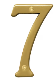 Hy-Ko House Numbers 7 Brass A30927