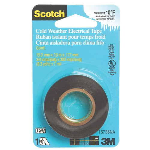 3M Scotch Cold Weather 3/4 In. x 300 In. Electrical Tape