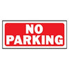 No Parking Sign, Polyethylene, 6 x 14-In.