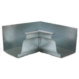 Gutter Inside Mitre, Mill Finish Galvanized Steel, 4-In.