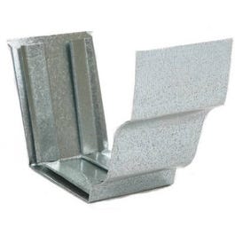 Gutter Slip Connector, Mill Finish Galvanized Steel, 4-In.