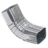 Gutter Front Elbow, Style A, 75 Degree, Mill Finish Galvanized Steel, 2 x 3-In.