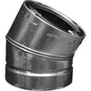 Chimney Offset Elbow, Galvanized, 30-Degree, 6-In.