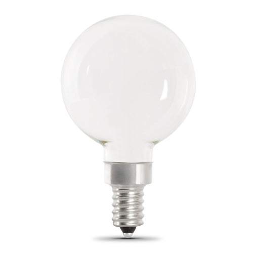 Feit Electric 5.5W (60W Replacement) Soft White (2700K) G16 1/2 (E12 Base) Frost Filament LED Bulb (2-Pack) SKU: BPG1660W927CAFIL2