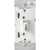 Leviton Incandescent/Halogen/LED/CFL White Slide Dimmer Switch