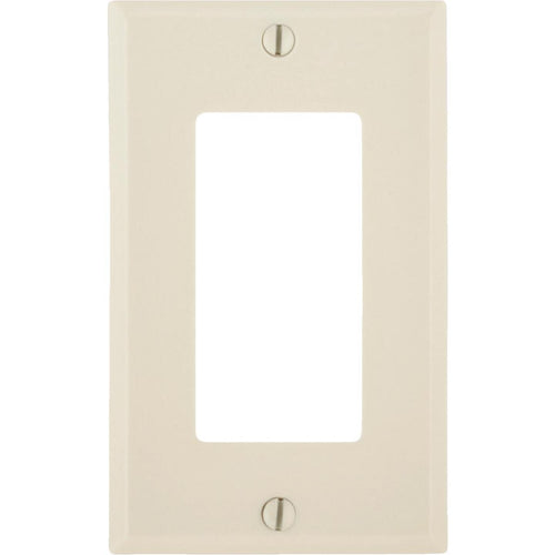 Leviton Decora 1-Gang Smooth Plastic Rocker Decorator Wall Plate, Light Almond