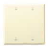 Leviton 2-Gang Standard Thermoset Blank Wall Plate, Ivory