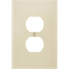 Leviton 1-Gang Smooth Plastic Oversized Outlet Wall Plate, Ivory