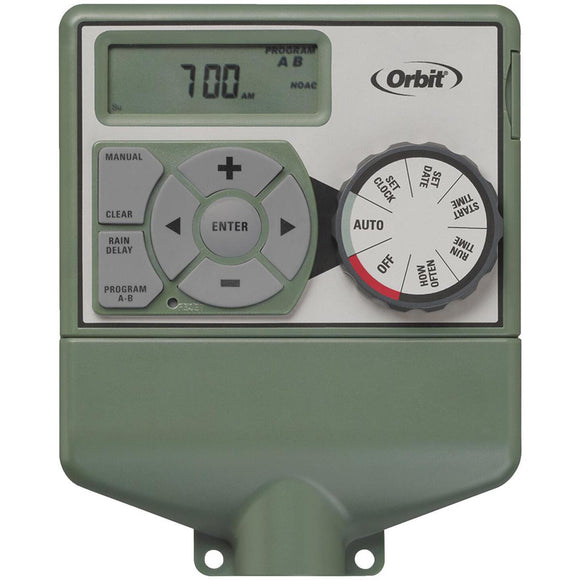 Orbit WaterMaster Dual Program 6-Station Indoor Mount Plug-In Sprinkler Timer