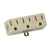 Leviton 001-698-I Outlet Adapter, 3 Outlets ~ Grounded