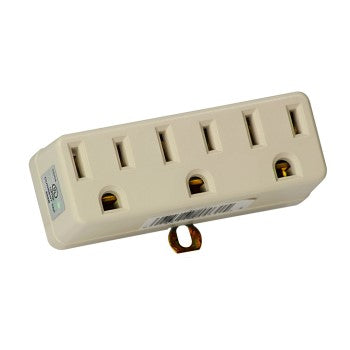 Leviton 001-698-I Outlet Adapter, 3 Outlets ~ Grounded