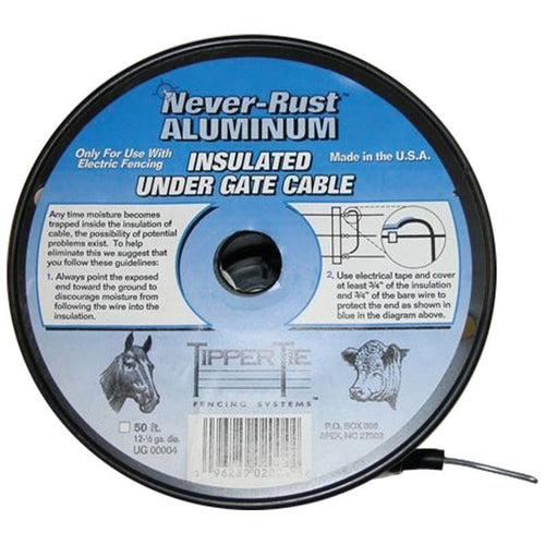 ELECTRIC FENCE UNDERGROUND HOOK UP WIRE (14 GAUGE/50 FOOT, BLACK)